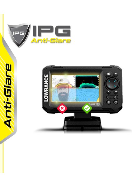 Lowrance Eagle 5in Fishfinder - Ipg Anti-Glare Yansıma Önleyici Mat Ekran Koruyucu fiyatları