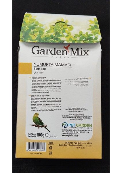GARDENMIX PLATİN YUMURTA MAMASI 100g