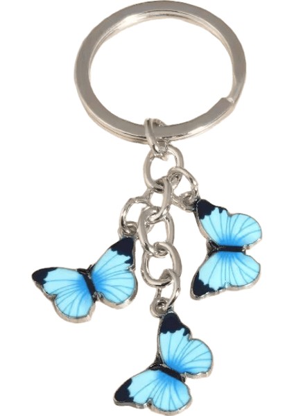 Sevimli Anahtarlık Renkli Kelebek Anahtarlık Emaye Uçan Hayvanlar Kadınlar Için Anahtar Zincirleri Kızlar Çanta Aksesuar El Yapımı Takı (Yurt Dışından)