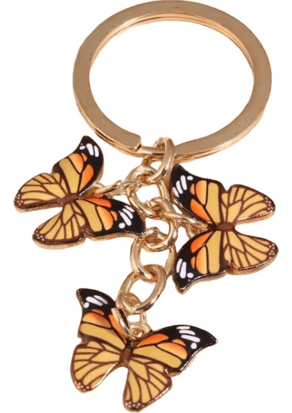 Sevimli Anahtarlık Renkli Kelebek Anahtarlık Emaye Uçan Hayvanlar Kadınlar Için Anahtar Zincirleri Kızlar Çanta Aksesuar El Yapımı Takı (Yurt Dışından)