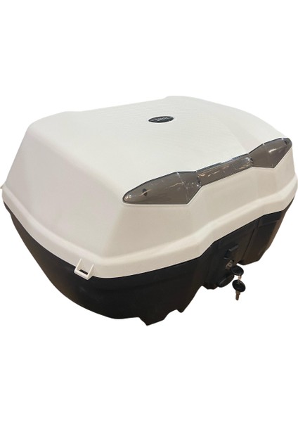 Tien 52 Litre Motosiklet Çantası (Beyaz) - Otomatik Kilit (Sırt Dayama Pedi Dahil) fiyatları