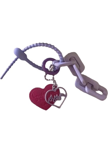 Y2K Tatlı Serin Aşk Kalp Şeklinde Anahtarlık Çanta Kolye Askıları Charms Kore Araba Anahtarlık Dekorasyon Aksesuarları Hediyeler Anahtarlıklarrenk: Stil 01 Pembe (Yurt Dışından)