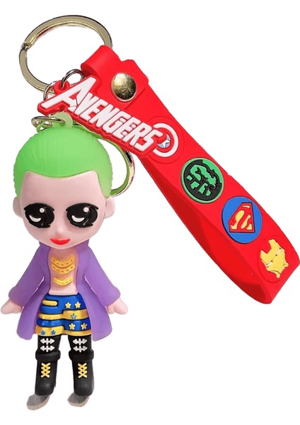 Çizgi Roman Süper Kahraman Silikon Anahtarlık Karikatür 3D Batman Superman The Flash Wonder Woman Hayranları Için Anahtarlık Bpack Aksesuarlarırenk:5 (Yurt Dışından)