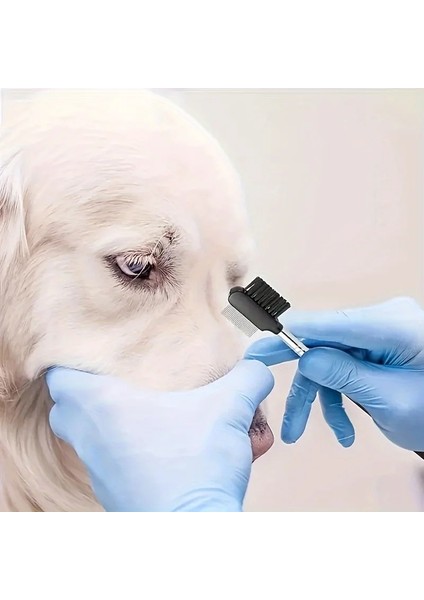 Küçük Kedi Köpek Evcil Hayvan Göz Tarak Fırça Evcil Hayvan Göz Yaşı Leke Çıkarıcı Tarak Çift Taraflı Göz Bakım Fırçası Kabuk Mukus Temizleme Için (Yurt Dışından)