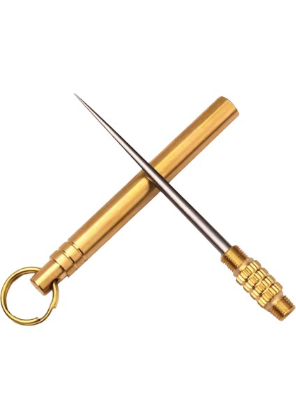 Titanyum Taşınabilir Çok Fonksiyonlu Kürdan Anahtarlık Şişe Meyve Çatal Kamp Aracı Anahtar Zincirleri Tüp Anahtarlık Takı B183 (Yurt Dışından)