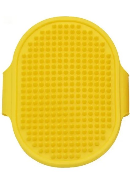 Yumuşak Kauçuk Köpek Kedi Fırçası Pet Banyo Silikon Tombul Masaj Tarak Saç Çıkartma Evcil Hayvan Malzemeleri Köpek Bakım Yı Temizlik Ekipmanı: Sarı (Yurt Dışından)
