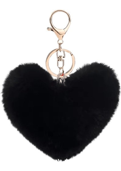 Yeni Kalp Peluş Saç Topu Anahtarlık Kadın Leopar Ponpon Aşk Araba Anahtarlık Çanta Kolye Hairball Anahtar Yüzükler Takı (Yurt Dışından)