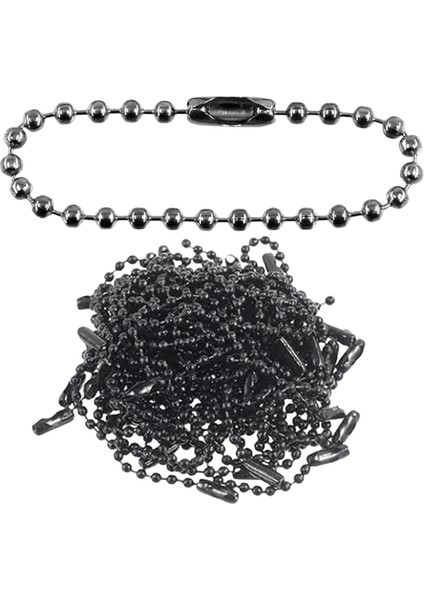 10/20/50/100 Adet Top Boncuk Zincirleri Anahtarlık / Bebekler / Etiket El Etiketi Bağlayıcı Dıy Bilezik Takı Yapımı Aksesuar Için Uyuyor Renk: Siyah / Boyut: 100 Adet (Yurt Dışından)