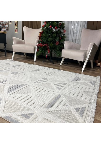 Level EN274 Krem Gri Modern Halı modelleri