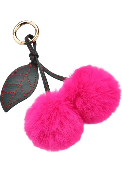 Yeni Kiraz Peluş Anahtarlık Güzel Kabarık Tatlı Anahtarlık Çocuk Hediye Kadın Çanta Charm Kolye Sırt Çantası Araba Anahtar Aksesuarı (Yurt Dışından)