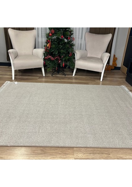 Vega S5486A Vizon Bej Hav Toz Vermez Hasır Dokuma Modern Makina Halısı