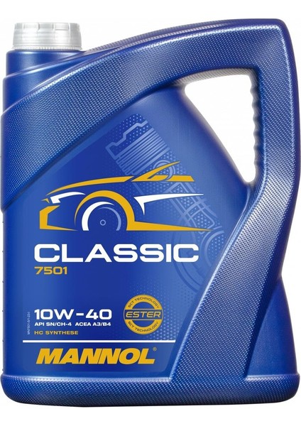 Mn7501-5 Mannol Classıc Sae 10W-40 5 L Motor Yağı (2024) Apı Sn/Cf Acea A3/B4