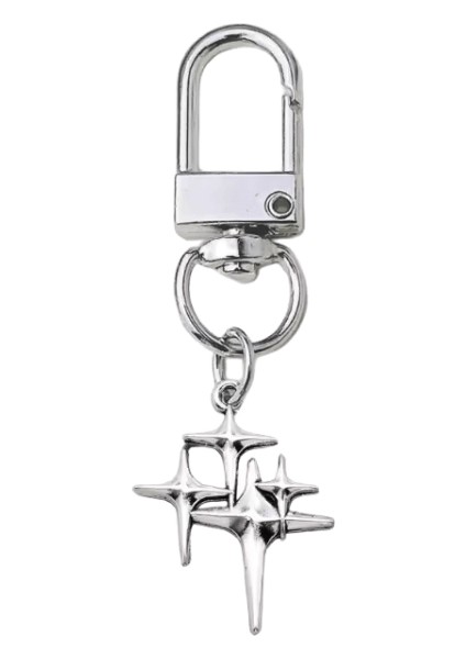 Kristal Yıldız Ay Anahtarlık Y2K Metal Kolye Anahtarlık Tatil Araba Anahtarlık Kadınlar Için Çanta Süs Sırt Çantası Dekorasyon (Yurt Dışından)