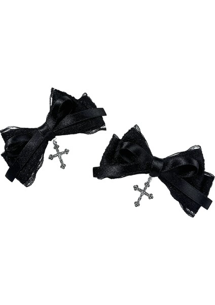 2pcs Bayanlar 'gotik Tarzı Moda Sokak Zarif Saç Aksesuarları, Saç Klipleri, Üst Klipler, Çok Yönlü Pansuman Saç Aksesuarları (Yurt Dışından)