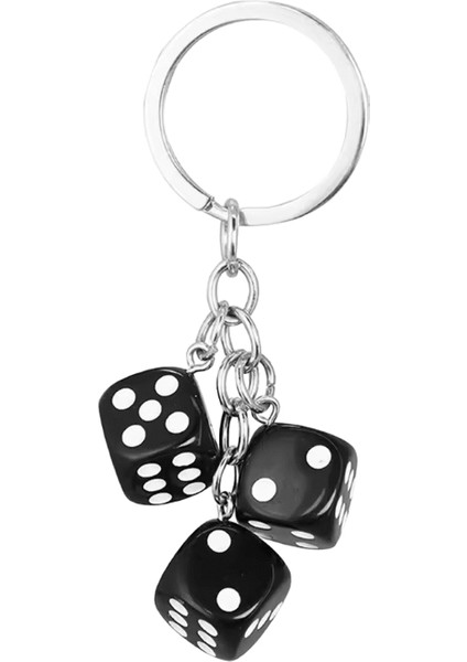 Şanslı Zar Anahtarlık Harajuku Siyah Beyaz Ayı Hilal Anahtarlık Kadınlar Erkekler Için Sırt Çantası Kolye Takı Moda Aksesuarları Hediyerenk:beyaz (Yurt Dışından)