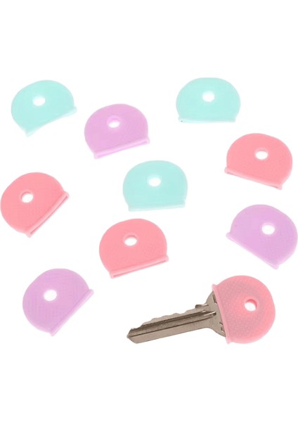 10 Adet Evrensel Kauçuk Yarım Yuvarlak Anahtar Kapakları Katı Anahtar Baş Kapağı Kabuk Unisex Hediye Evrensel Anahtar Baş Kapağı Katı Rastgele Renk (Yurt Dışından)