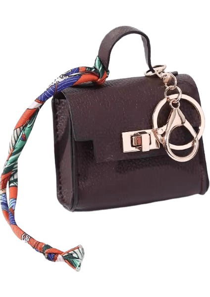 Ruj Çantası Mini Lüks Kulaklık Çantası Bozuk Para Cüzdanı Anahtarlık Deri Bozuk Para Çantası Şık Deri Mini Çanta Anahtarlık Kadın/bayan Renk:kahverengi (Yurt Dışından)