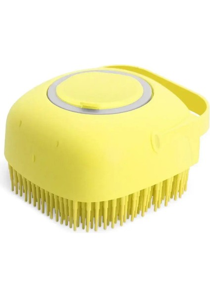 Pet Şampuan Fırçası 2.7oz 80ML Kedi Masaj Tarak Bakım Sünger Banyosu Kısa Saçlı Yumuşak Silikon Kauçuk Renk:sarı (Yurt Dışından)