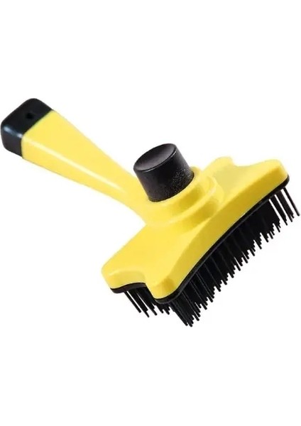 Köpek Fırçası Kedi Bakım Fırçası Kendiliğinden Temizlenen Statik Olmayan Masaj Tarak Sabit Daha Kalın Kıvırcık Hayvan Malzemeleri Dökülen Tüyü Gidermek Renk:sarı (Yurt Dışından)