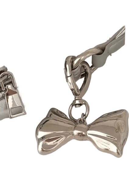 Zakol Y2K Kore Sevimli Boncuklu Inci Ilmek Anahtarlık Kadınlar Için Kızlar Metal Yay Kolye Çanta Dekorasyon Aksesuarlarırenk:tek Yay (Yurt Dışından)