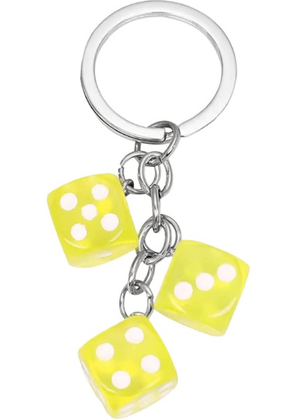 Yaratıcı Zar Kolye Anahtarlık Kadınlar Erkekler Için Komik Anahtarlık Araba Anahtar Tutucu Moda Çanta Aksesuarları Hediye (Yurt Dışından)