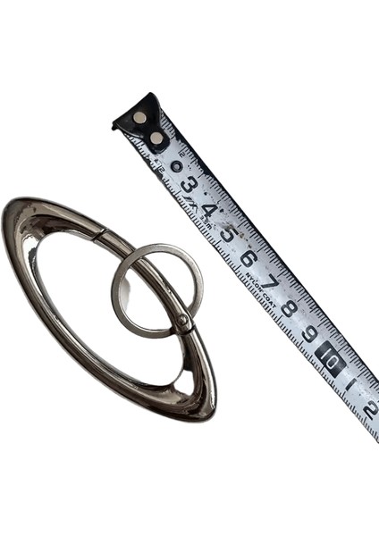 Yeni Yıldız Temel Simge Karabina Anahtarlık Karartma Kadın Erkek Yüksek Kalite Oval Katı Kemer Tokası Unisex Çift Şerit Anahtarlık (Yurt Dışından)