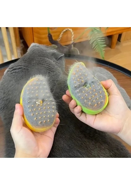 Mango Design Pet Sprey Fırça, Köpek Kedi Bakımı Için Masaj Banyo Tarak Bakım Aracı Renk:sarı (Yurt Dışından)