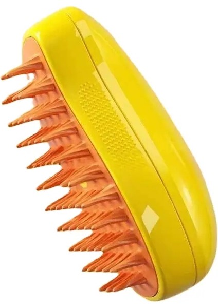 Köpek Kedi Buharlı Fırça Buhar Fırçası Elektrikli Sprey Masaj Evcil Bakımı Aracı 3'Ü 1 Arada Elektrikli Sprey Masaj Tarakları Renk:Sarı (Yurt Dışından)