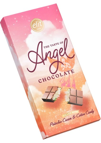 The Taste Of Angel Pişmaniyeli ve Antep Fıstıklı Krema Dolgulu Sütlü Çikolata 85G
