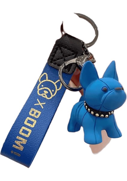Pu Deri Köpek Anahtarlıklar Kadınlar Için Çanta Kolye Moda Punk Fransız Bulldog Anahtarlık Takı Biblo Erkek Araba Anahtarlık Anahtarlık (Yurt Dışından)