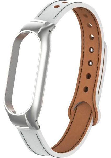 Xiaomi Mi Band 7 Uyumlu Krd-68 Deri Kordon - Kırmızı