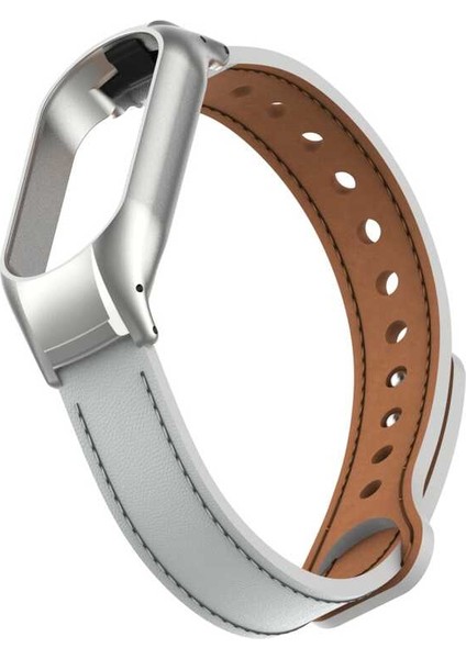 Xiaomi Mi Band 7 Uyumlu Krd-68 Deri Kordon - Kırmızı