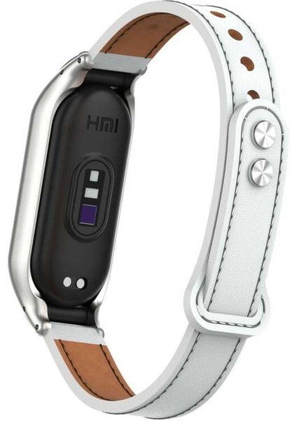 Xiaomi Mi Band 7 Uyumlu Krd-68 Deri Kordon - Kırmızı
