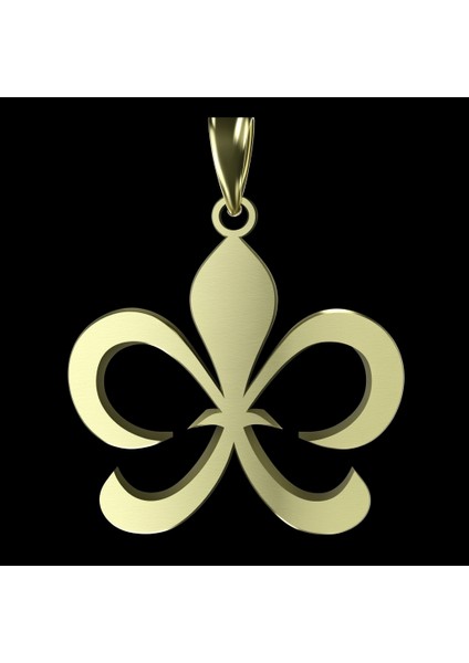 8 Ayar Altın Kolye Ucu Fleur-De-Lis GM4257 1 gr