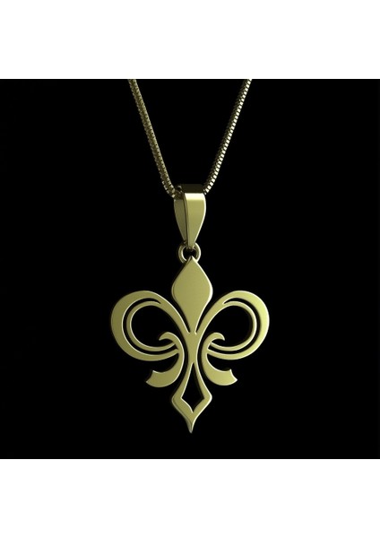 8 Ayar Altın Kolye Ucu Fleur-De-Lis GM4262 1 gr