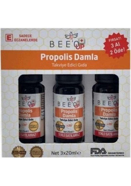 Bee O Up %30 Propolis Damla 20 ml 3 Al 2 Öde