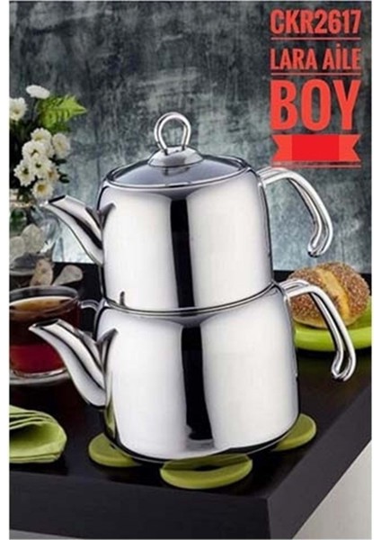 Lara Aile Boy Çelik Çaydanlık Takımı CKR2617