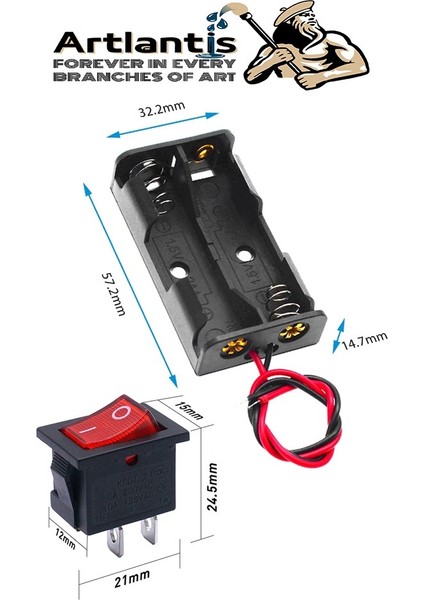 Seri ve Paralel Basit Elektrik Devresi 1 Paket Deney Seti Sarı Mini Duy 2 Adet Mini Ampul 2 Adet Anahtar Iş Eğitimi Seti