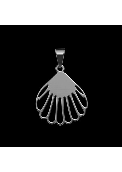 925 Ayar gümüş kolye deniz borusu kabuğu SM4293