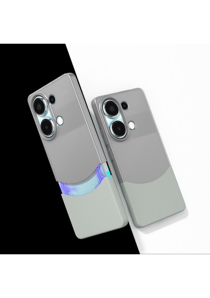 Xiaomi Redmi Note 13 Pro 4g Kılıf Mıknatıslı Hlp Duble Kapak - Gri