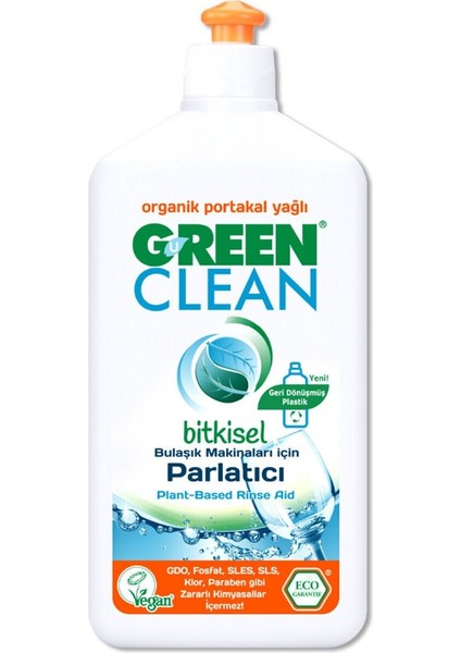 Organik Portakal Yağlı Bitkisel Bulaşık Makinesi Parlatıcı 500 ml