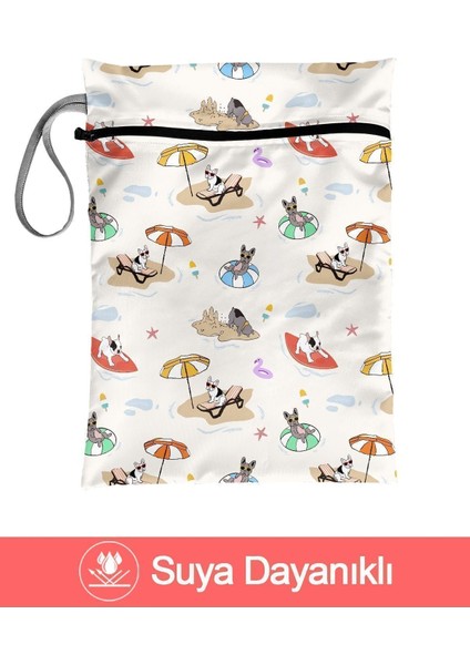 Surf Dog - Islak/kuru Kirli Temiz Kıyafet, Mayo, Bebek Çamaşır Çantası - Sıvıya Dayanıklı