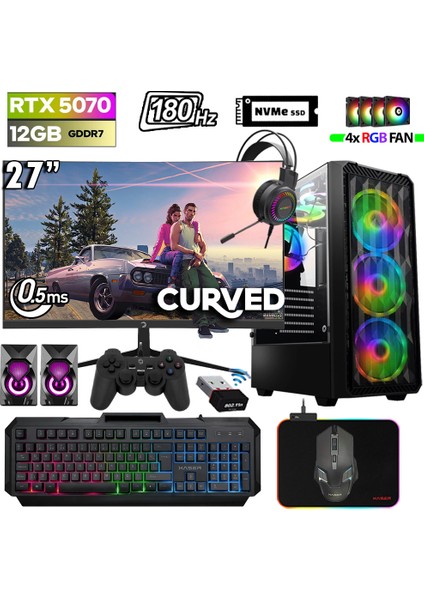 Thunder X400 I7 14700F 32GB Ddr5 Ram 2tb M.2 Nvme SSD 12GB RTX5070 27" 180Hz Oyuncu Bilgisayarı