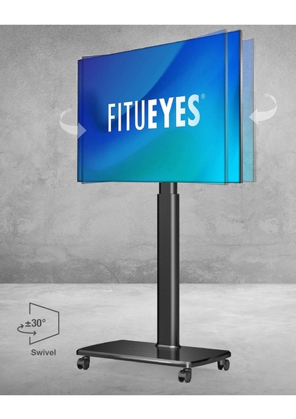 Tekerlekli Tv Sehpası, 32-70 Inç LCD LED Ekran, Döner 60 Derece ve Yükseklik Ayarlanabilir fiyatları