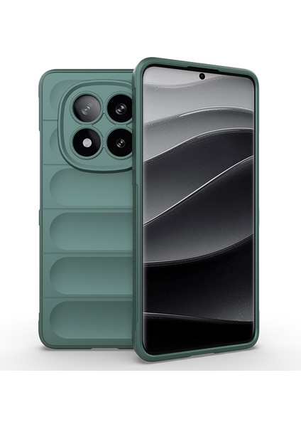 Xiaomi Redmi Note 14 Pro Plus Kılıf Esnek Tpu Oyuklu Arka Yüzey Tasarımlı Hlp Etnik Silikon Kapak - Koyu Y