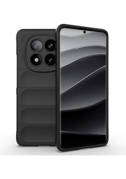 Xiaomi Redmi Note 14 Pro Plus Kılıf Esnek Tpu Oyuklu Arka Yüzey Tasarımlı Hlp Etnik Silikon Kapak - Koyu Y