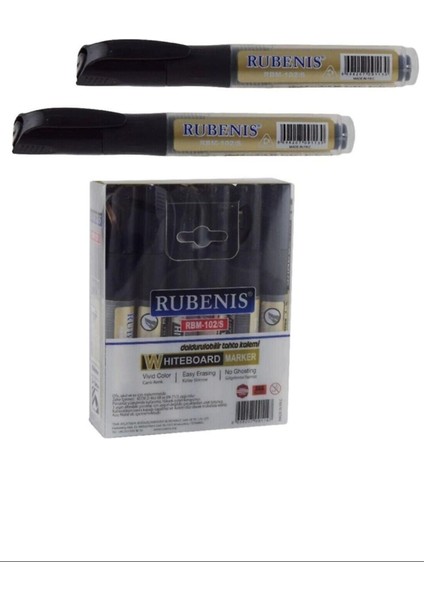 Rubenis Tahta Kalemi Kartuşlu Siyah ( 12 Li Paket) RBM-102/S