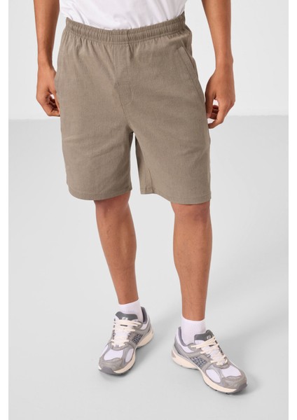 Camel Standart Fit Dokuma Hafif Esnek Chino Erkek Şort - 81292