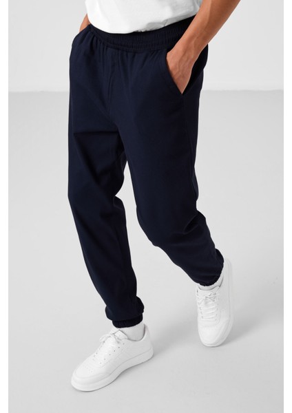 Lacivert Standart Fit Dokuma Hafif Esnek Chino Erkek Pantolon - 82176