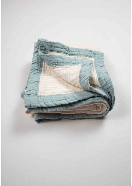 Kalın Biyeli Dört Kat Ham Battaniye 85X90 mint